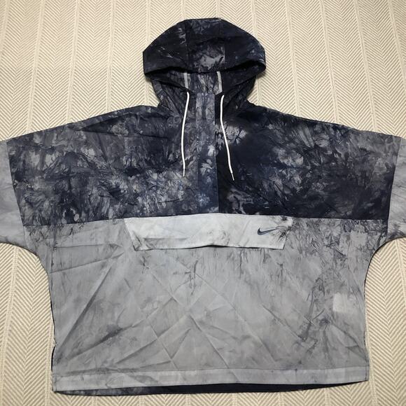 Nike Womens Sportswear Woven Wave Dye Jacket Sz Medium Gridiron DV7936-015